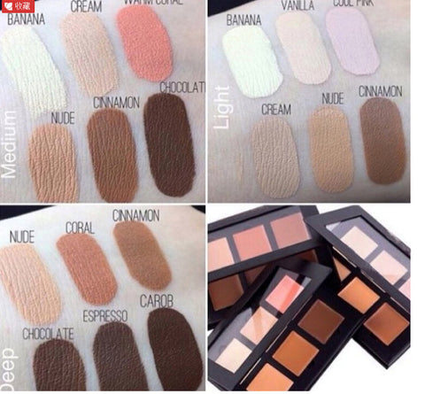 HOT Contour Cream Kit Palette 6 Colors Beverly Hills Concealer Brand Makeup Set Primer Deep/ Light / Medium Bronzer Highlighter