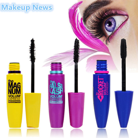 Hot 3 pcs. / Lot cosmetic brand waterproof mascara fiber mascara colossal volume express black eye