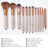 12 Piece Set NAKED3  Power Makeup Brushes