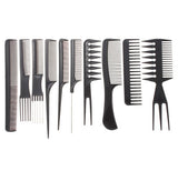 1 Units (Contain10 pieces) Black Professional Combs Barber Styling Barbers Sept. 15 cm-23 cm